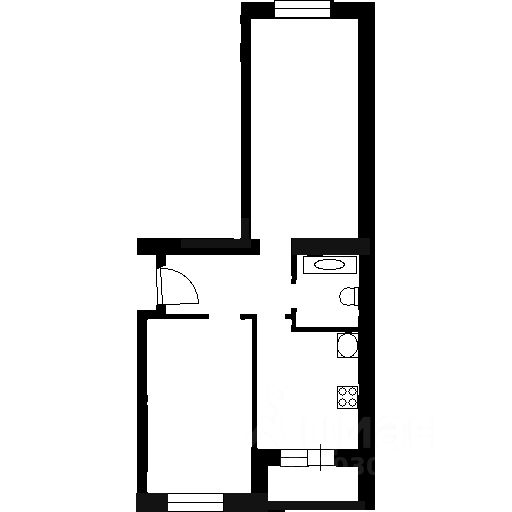 Планировка этой квартиры по данным Циан
