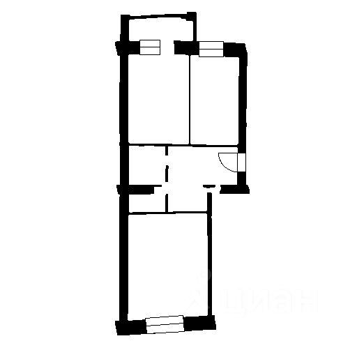 Планировка этой квартиры по данным Циан