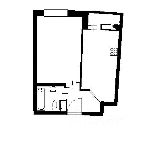 Планировка этой квартиры по данным Циан