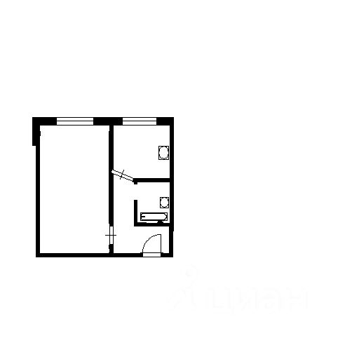 Планировка этой квартиры по данным Циан