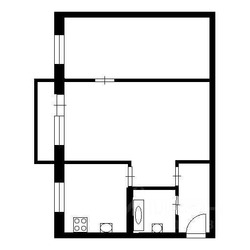 Планировка этой квартиры по данным Циан