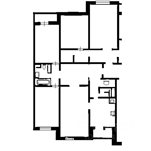 Планировка этой квартиры по данным Циан