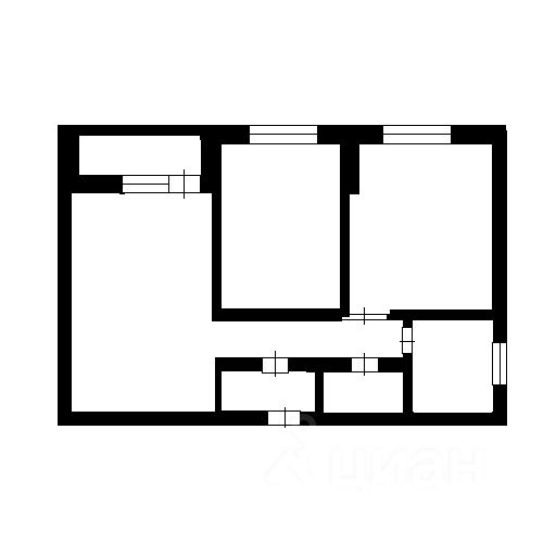 Планировка этой квартиры по данным Циан