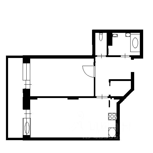 Планировка этой квартиры по данным Циан