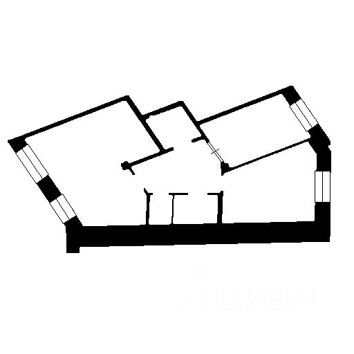 Планировка этой квартиры по данным Циан