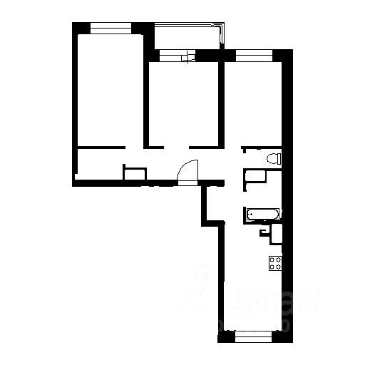 Планировка этой квартиры по данным Циан