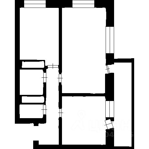 Планировка этой квартиры по данным Циан