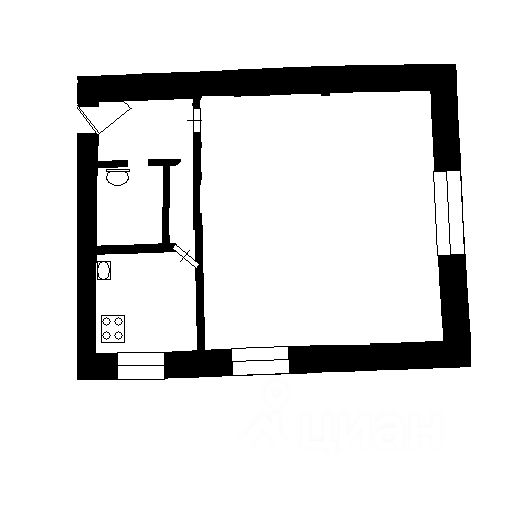 Планировка этой квартиры по данным Циан