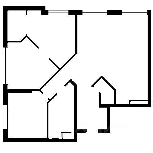 Планировка этой квартиры по данным Циан