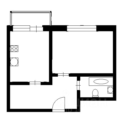 Планировка этой квартиры по данным Циан