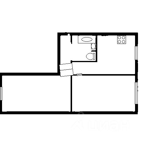 Планировка этой квартиры по данным Циан