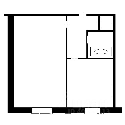 Планировка этой квартиры по данным Циан