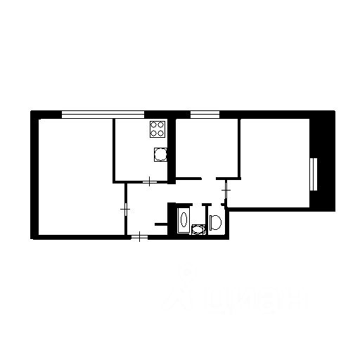 Планировка этой квартиры по данным Циан