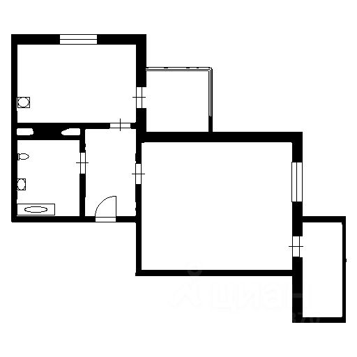 Планировка этой квартиры по данным Циан