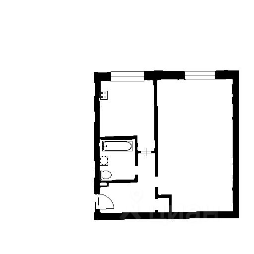 Планировка этой квартиры по данным Циан