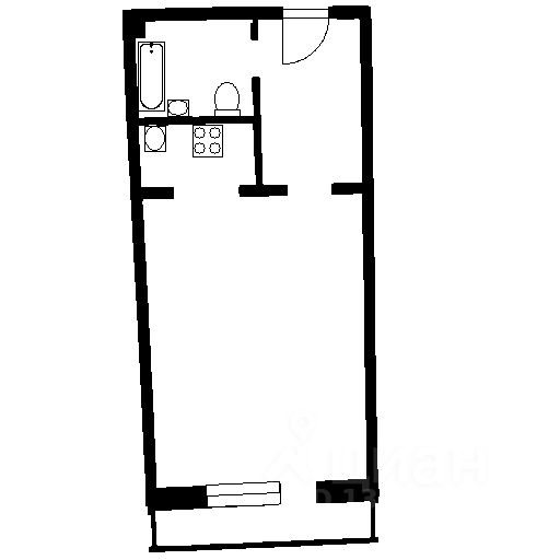 Планировка этой квартиры по данным Циан