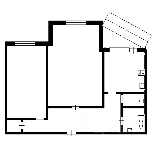Планировка этой квартиры по данным Циан