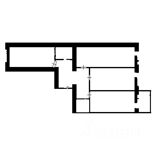 Планировка этой квартиры по данным Циан