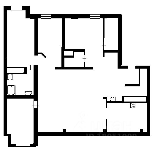 Планировка этой квартиры по данным Циан