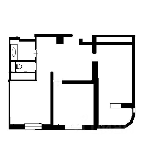 Планировка этой квартиры по данным Циан