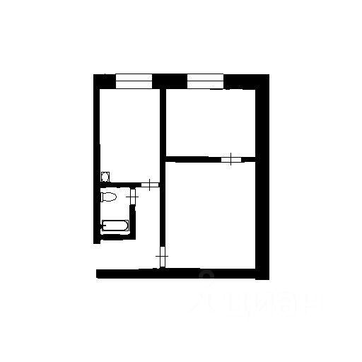 Планировка этой квартиры по данным Циан