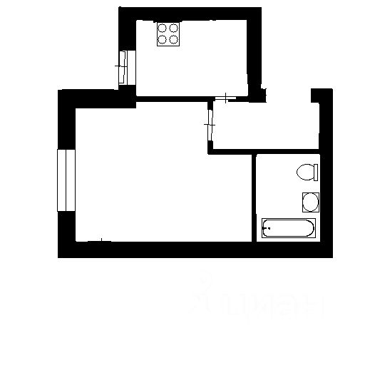 Планировка этой квартиры по данным Циан
