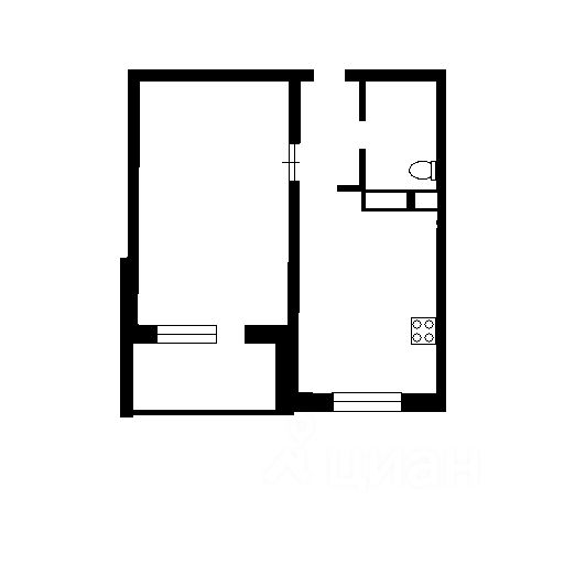 Планировка этой квартиры по данным Циан