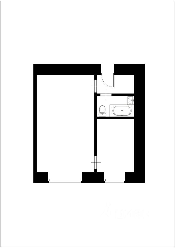Планировка этой квартиры по данным Циан