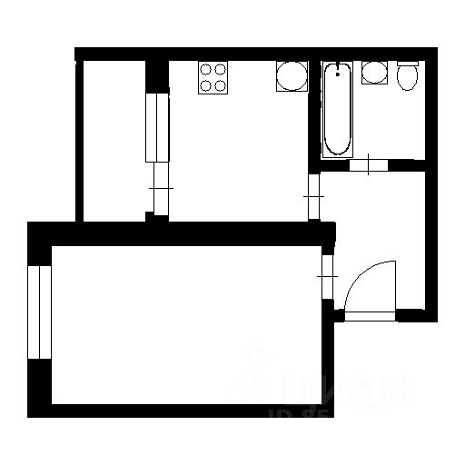 Планировка этой квартиры по данным Циан