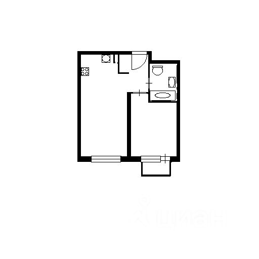 Планировка этой квартиры по данным Циан