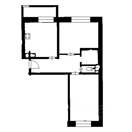 Планировка этой квартиры по данным Циан