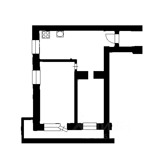Планировка этой квартиры по данным Циан