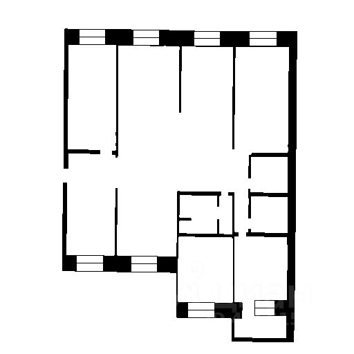 Планировка этой квартиры по данным Циан