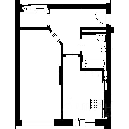 Планировка этой квартиры по данным Циан