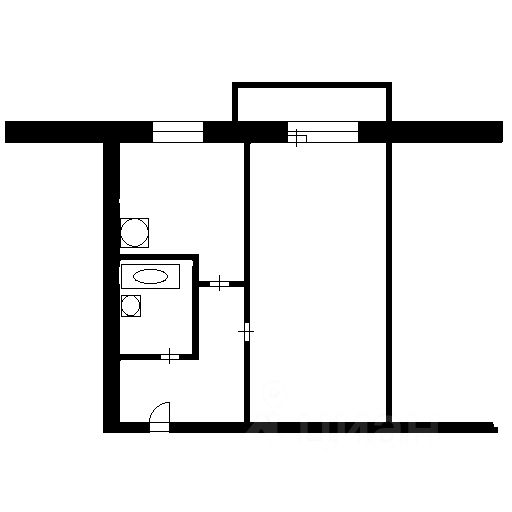 Планировка этой квартиры по данным Циан