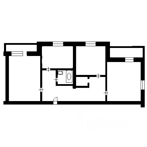 Планировка этой квартиры по данным Циан