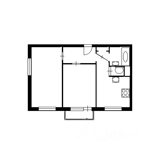 Планировка этой квартиры по данным Циан