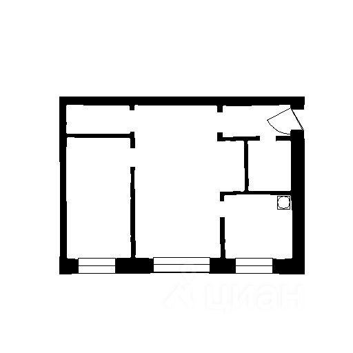Планировка этой квартиры по данным Циан