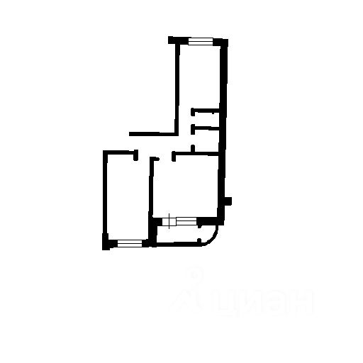 Планировка этой квартиры по данным Циан