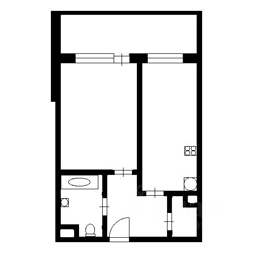 Планировка этой квартиры по данным Циан