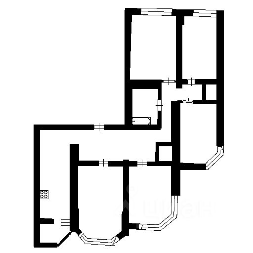 Планировка этой квартиры по данным Циан