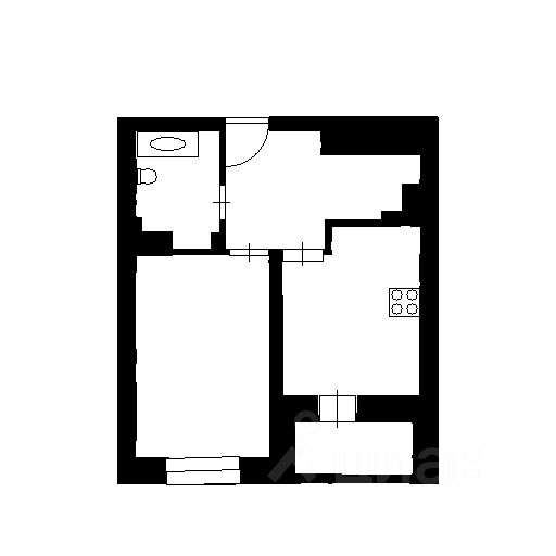 Планировка этой квартиры по данным Циан
