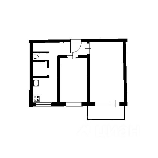 Планировка этой квартиры по данным Циан