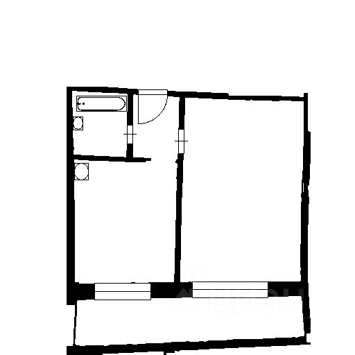 Планировка этой квартиры по данным Циан
