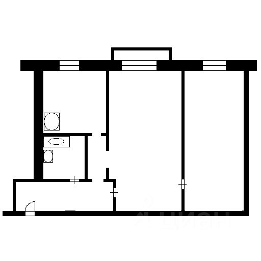 Планировка этой квартиры по данным Циан