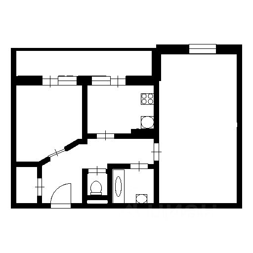 Планировка этой квартиры по данным Циан