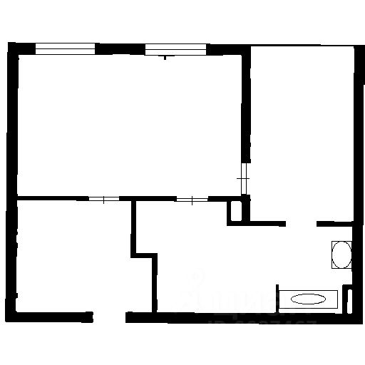Планировка этой квартиры по данным Циан