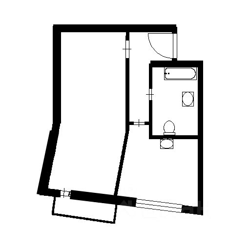 Планировка этой квартиры по данным Циан