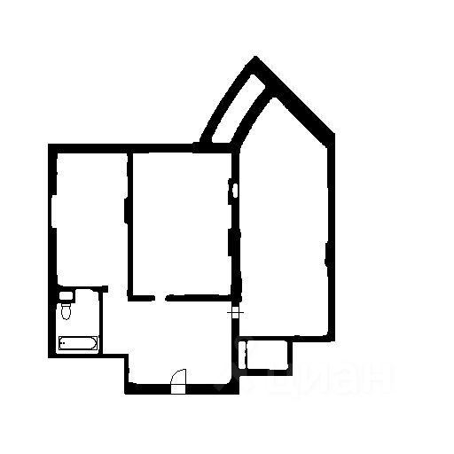 Планировка этой квартиры по данным Циан
