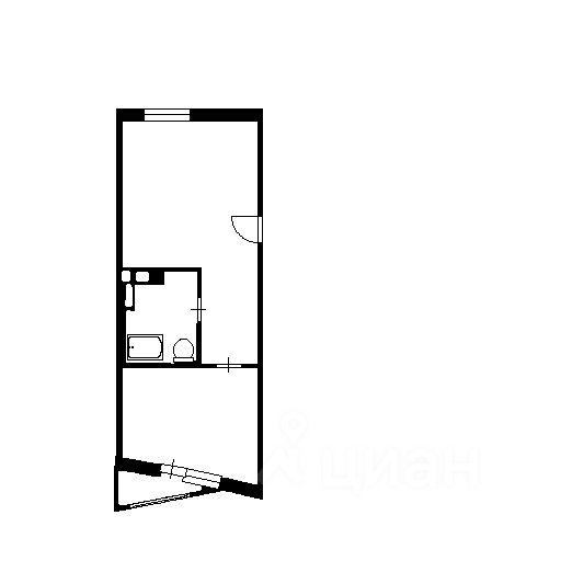 Планировка этой квартиры по данным Циан